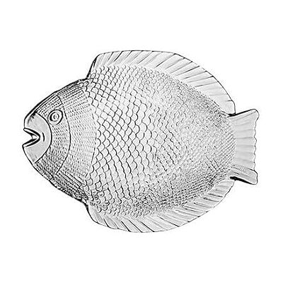 CRISTALICA Fischplatte Marine 26 cm Servierteller Buffet Küche transparent Glas CRISTALICA Fischplatte Marine 26 cm Servierteller Buffet Küche transparent Glas