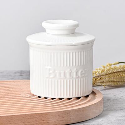 Ursword Weiß Butterglocke, französische Butterdose für frische weiche Butter, Porzellan Butterbehälter wassergekühlt, Vintage Buttertopf mit geprägter Wasserlinie,Geschenke für Frauen Männer Ursword Weiß Butterglocke, französische Butterdose für frische weiche Butter, Porzellan Butterbehälter wassergekühlt, Vintage Buttertopf mit geprägter Wasserlinie,Geschenke für Frauen Männer