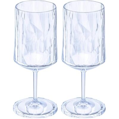 Koziol Superglas Club No. 4, 2 Stück, 300 ml, Wein- & Aperitif-Glas mit Stiel aus kristallklarem Kunststoff, luxuriös, unzerbrechlich, wiederverwendbar, Party, Camping, 2er Set (Transparent Aquamarin) Koziol Superglas Club No. 4, 2 Stück, 300 ml, Wein- & Aperitif-Glas mit Stiel aus kristallklarem Kunststoff, luxuriös, unzerbrechlich, wiederverwendbar, Party, Camping, 2er Set (Transparent Aquamarin)