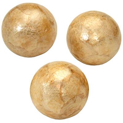 DonRegaloWeb DRW Perlmutt-Kugeln, geröstet, 3 Stück DonRegaloWeb DRW Perlmutt-Kugeln, geröstet, 3 Stück