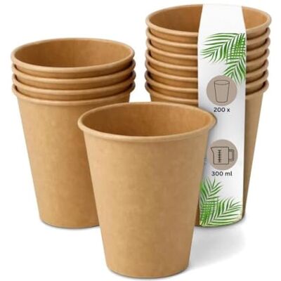 DeinPack 200 Kaffeebecher 300 ml 12 oz braun Pappbecher Coffee to go Einweg DeinPack 200 Kaffeebecher 300 ml 12 oz braun Pappbecher Coffee to go Einweg