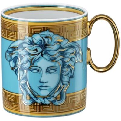 Versace Medusa Amplified Blue Coin Becher mit Henkel Versace Medusa Amplified Blue Coin Becher mit Henkel