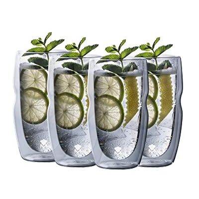 MasterPRO Mi Xolology 4er Set Likörgläser 50ML Aus Borosilikat Doppelwandig Transparentes Finish Geeignet von -20º bis 200º Spülmaschinenfest MasterPRO Mi Xolology 4er Set Likörgläser 50ML Aus Borosilikat Doppelwandig Transparentes Finish Geeignet von -20º bis 200º Spülmaschinenfest