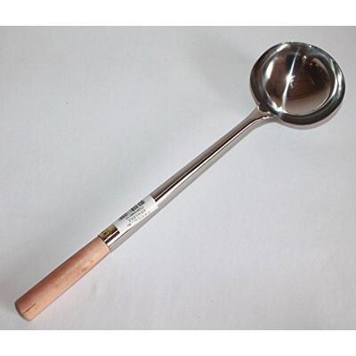 ART AAF Nommel ® Schöpfkelle Schöpflöffel Kelle rund aus Edelstahl mit Holzgriff Größe M No2 – 46 cm lang, Ø Kelle 12 cm, Nr. 013 ART AAF Nommel ® Schöpfkelle Schöpflöffel Kelle rund aus Edelstahl mit Holzgriff Größe M No2 – 46 cm lang, Ø Kelle 12 cm, Nr. 013