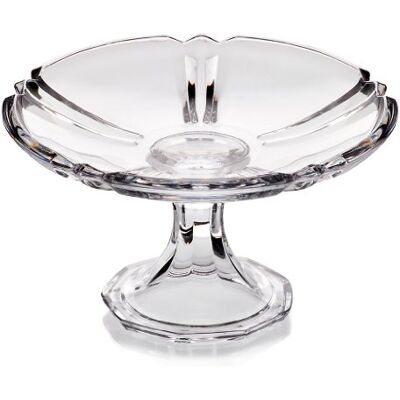 CRISTALICA Teller mit Fuß Obstteller Schale mit Fuß Nadine Transparent 17,5 cm Kristall CRISTALICA Teller mit Fuß Obstteller Schale mit Fuß Nadine Transparent 17,5 cm Kristall