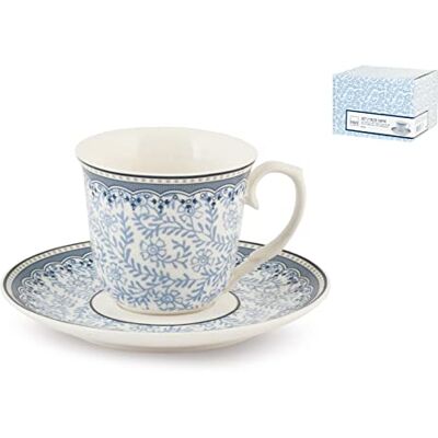 H&H Kaffeebecher-Set, Porzellan, Hellblau, 2 Stück H&H Kaffeebecher-Set, Porzellan, Hellblau, 2 Stück