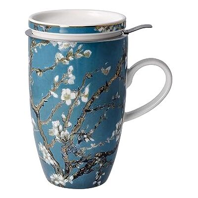 Goebel Vincent van Gogh Vincent van Gogh Mandelbaum Blau Teetasse mit Deckel und Sieb Goebel Vincent van Gogh Vincent van Gogh Mandelbaum Blau Teetasse mit Deckel und Sieb