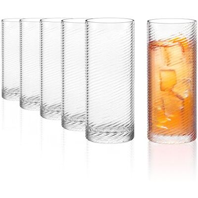 Stölzle Lausitz Berlin Longdrinkgläser Cocktailgläser 491 ml, 6er-Set Longdrinkgläser im Art-Déco-Stil für Cocktails, Drinks, Saft und Wasser, aus Kristallglas, stoßfest & spülmaschinengeeignet Stölzle Lausitz Berlin Longdrinkgläser Cocktailgläser 491 ml, 6er-Set Longdrinkgläser im Art-Déco-Stil für Cocktails, Drinks, Saft und Wasser, aus Kristallglas, stoßfest & spülmaschinengeeignet