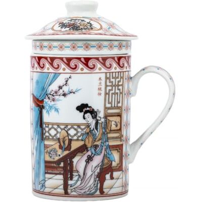lachineuse Teetasse mit Kirschblütenmotiv – Die Prinzessin und die Kirschbäume – Porzellan – Mehrfarbig – Höhe 14,5 cm – Deko-Idee Asien lachineuse Teetasse mit Kirschblütenmotiv – Die Prinzessin und die Kirschbäume – Porzellan – Mehrfarbig – Höhe 14,5 cm – Deko-Idee Asien
