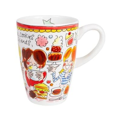 Blond Amsterdam XL-Becher Roter Rand, 500ml Keramik, Roter Rand Design, Für Tee & Kaffee, Mikrowellengeeignet, Handwäsche empfohlen Blond Amsterdam XL-Becher Roter Rand, 500ml Keramik, Roter Rand Design, Für Tee & Kaffee, Mikrowellengeeignet, Handwäsche empfohlen