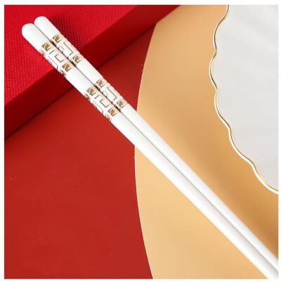 BDMRY Porzellan Essstäbchen-Geschenksets mit Etui, Keramik wiederverwendbar U 10 Paar spülmaschinenfest, rutschfest, chinesische und japanische Spülmaschinen-feste Keramik-Edelstöcke, asiatisches BDMRY Porzellan Essstäbchen-Geschenksets mit Etui, Keramik wiederverwendbar U 10 Paar spülmaschinenfest, rutschfest, chinesische und japanische Spülmaschinen-feste Keramik-Edelstöcke, asiatisches