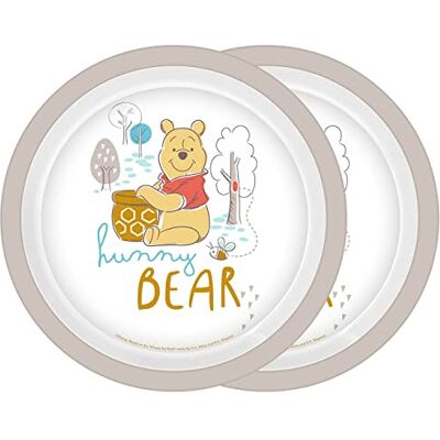 Gedalabels Teller Winnie Pooh hunny Bear 2er Set 21,5cm Gedalabels Teller Winnie Pooh hunny Bear 2er Set 21,5cm