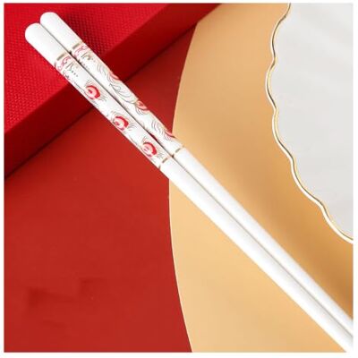 BDMRY Porzellan Essstäbchen-Geschenksets mit Etui, Keramik wiederverwendbar Y 10 Paar spülmaschinenfest, rutschfest, chinesische und japanische Spülmaschinen-feste Keramik-Edelstöcke, asiatisches BDMRY Porzellan Essstäbchen-Geschenksets mit Etui, Keramik wiederverwendbar Y 10 Paar spülmaschinenfest, rutschfest, chinesische und japanische Spülmaschinen-feste Keramik-Edelstöcke, asiatisches