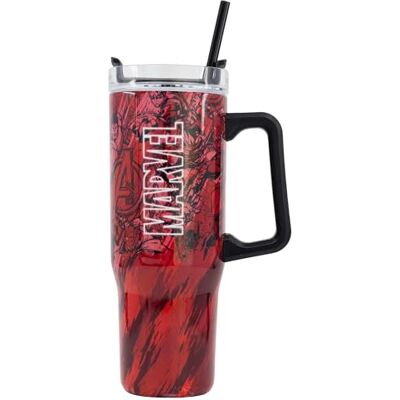 Stor Marvel Edelstahl Trinkflasche 665ml Auslaufsicherer Schraubverschluss mit Tragegriff, Robust Wiederverwendbar für Schule Sport Reisen Stor Marvel Edelstahl Trinkflasche 665ml Auslaufsicherer Schraubverschluss mit Tragegriff, Robust Wiederverwendbar für Schule Sport Reisen