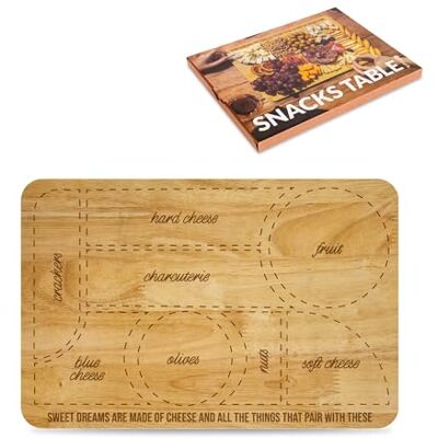 FISURA – Käsebrett aus Bambusholz. Servierplatte für Käse, Snacks und Vorspeisen. Große Schneide- und Servierbrettplatte, ideal für Partys, 40 x 30 cm. FISURA – Käsebrett aus Bambusholz. Servierplatte für Käse, Snacks und Vorspeisen. Große Schneide- und Servierbrettplatte, ideal für Partys, 40 x 30 cm.