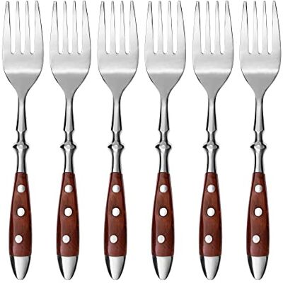 GRÄWE Dessertgabel, Serie Nürnberg, 6er Set, braune Griffe GRÄWE Dessertgabel, Serie Nürnberg, 6er Set, braune Griffe