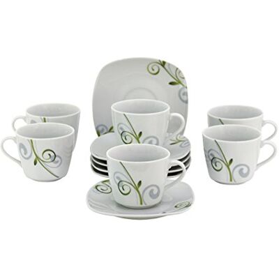 Van Well 6er Set Espressotasse 11cl mit Espressountertasse 12,3cm Mirage Van Well 6er Set Espressotasse 11cl mit Espressountertasse 12,3cm Mirage