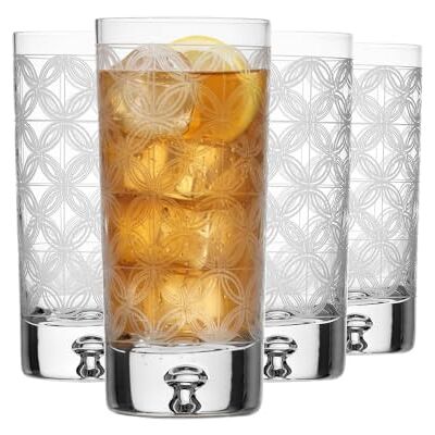 Krosno – Wasser-, Saft- & Longdrinkgläser 300 ml – 4er Set – Saga Kollektion – Kristallglas – Handgefertigt & Geschliffen – Geschenk, Farblos Cut 1 Krosno – Wasser-, Saft- & Longdrinkgläser 300 ml – 4er Set – Saga Kollektion – Kristallglas – Handgefertigt & Geschliffen – Geschenk, Farblos Cut 1