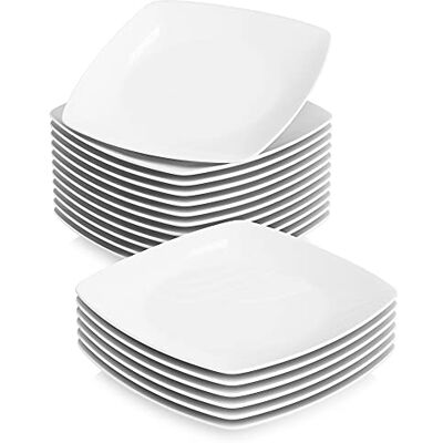 MALACASA , Serie Julia, 18 TLG. Set KLEIN Flachteller Porzellan Essteller Speiseteller für 18 Personen MALACASA , Serie Julia, 18 TLG. Set KLEIN Flachteller Porzellan Essteller Speiseteller für 18 Personen