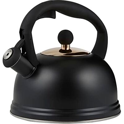 Typhoon OTTO Kollektion, Wasserkessel Schwarz 1,8 L Wasserkocher Retro mit Soft Touch Griff Wasserkocher Edelstahl Wasserkessel Induktion und jedes weitere Kochfeld Typhoon OTTO Kollektion, Wasserkessel Schwarz 1,8 L Wasserkocher Retro mit Soft Touch Griff Wasserkocher Edelstahl Wasserkessel Induktion und jedes weitere Kochfeld
