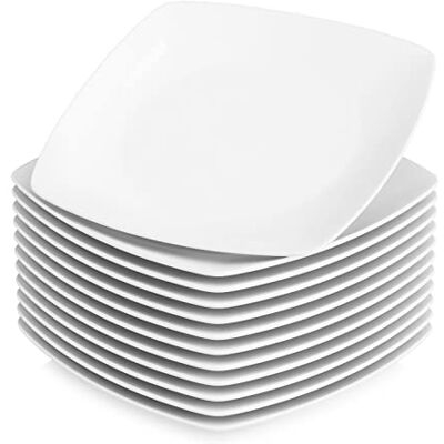 MALACASA , Serie Julia, 12 TLG. Set KLEIN Flachteller Porzellan Essteller Speiseteller für 12 Personen MALACASA , Serie Julia, 12 TLG. Set KLEIN Flachteller Porzellan Essteller Speiseteller für 12 Personen