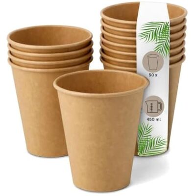 DeinPack 50 Kaffeebecher 450 ml 16 oz braun Pappbecher Coffee to go Einweg Umweltfreundlich, Pappbecher, Coffee to go Einwegbecher, Coffee to go Becher braun 16oz, 450ml DeinPack 50 Kaffeebecher 450 ml 16 oz braun Pappbecher Coffee to go Einweg Umweltfreundlich, Pappbecher, Coffee to go Einwegbecher, Coffee to go Becher braun 16oz, 450ml