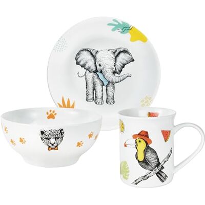 PURESIGNS Kindergeschirr 3-teilig NATURA Porzellan BPA-frei, mikrowellengeeignet & spülmaschinenfest PURESIGNS Kindergeschirr 3-teilig NATURA Porzellan BPA-frei, mikrowellengeeignet & spülmaschinenfest