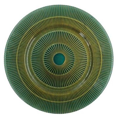 LA PORCELLANA BIANCA Botanio Verde runder Teller Durchmesser 33 cm, Glas LA PORCELLANA BIANCA Botanio Verde runder Teller Durchmesser 33 cm, Glas