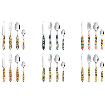 Excelsa Trinacria Besteck-Set, 24-teilig, Edelstahl, Griff aus Kunststoff Excelsa Trinacria Besteck-Set, 24-teilig, Edelstahl, Griff aus Kunststoff
