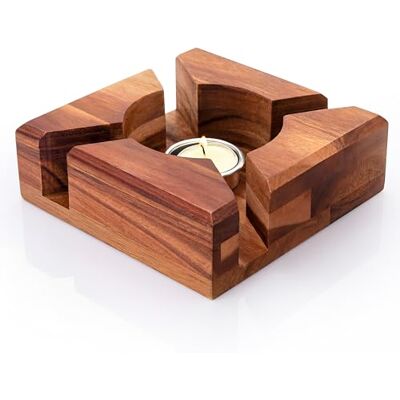 GOURDBRO Stövchen Holz Handgefertigter Teewärmer Stövchen für Teekanne, Kaffe & Essen Teestövchen Sicherer Halt & Wärme Ohne Strom GOURDBRO Stövchen Holz Handgefertigter Teewärmer Stövchen für Teekanne, Kaffe & Essen Teestövchen Sicherer Halt & Wärme Ohne Strom