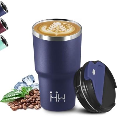 Mujigaga Thermobecher, 20oz Isolierbecher, 8h Kalt & 6h Warm, Thermosbecher, BPA Frei, Thermobecher Auslaufsicher, Doppellagiger Edelstahl, Kaffeebecher mit Griff, Wasserflasche für Zuhause, Büro, Café, Auto Mujigaga Thermobecher, 20oz Isolierbecher, 8h Kalt & 6h Warm, Thermosbecher, BPA Frei, Thermobecher Auslaufsicher, Doppellagiger Edelstahl, Kaffeebecher mit Griff, Wasserflasche für Zuhause, Büro, Café, Auto