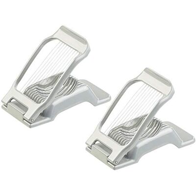Rosenstein & Söhne Profi Eierschneider: 2er-Set Vollmetall-Eierschneider mit je10 Edelstahl-Drähten (Profi Edelstahl, Draht-Teiler als Küchenhelfer, Eier) Rosenstein & Söhne Profi Eierschneider: 2er-Set Vollmetall-Eierschneider mit je10 Edelstahl-Drähten (Profi Edelstahl, Draht-Teiler als Küchenhelfer, Eier)