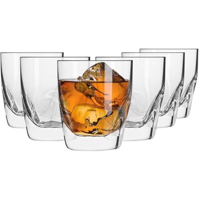Krosno Everyday Whiskygläser 260 ml, 6er Set für Scotch & Bourbon Whisky, Scotch, Bourbon, bleifreies Kristallglas, dicker Boden, für Spirituosen, Geschenkidee Krosno Everyday Whiskygläser 260 ml, 6er Set für Scotch & Bourbon Whisky, Scotch, Bourbon, bleifreies Kristallglas, dicker Boden, für Spirituosen, Geschenkidee