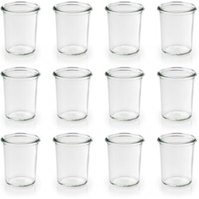 APS 82371 12er-Set Einmach-Gläser, Dessertgläser, Mini-Sturzform, 160 ml, Ø 6 cm, Höhe 8 cm APS 82371 12er-Set Einmach-Gläser, Dessertgläser, Mini-Sturzform, 160 ml, Ø 6 cm, Höhe 8 cm