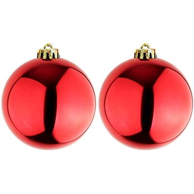 Mojawo 2 Stück XXXL Christbaumkugeln Weihnachtsbaumkugeln Dekokugel Baumschmuck rot Ø 25cm Schmuckkugeln Mojawo 2 Stück XXXL Christbaumkugeln Weihnachtsbaumkugeln Dekokugel Baumschmuck rot Ø 25cm Schmuckkugeln