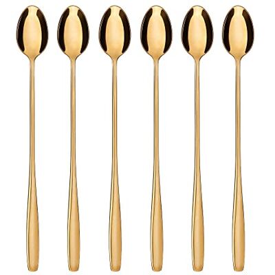 GRÄWE Latte Macchiato Löffel Set, gold, 6-teilig, lange Löffel für Cocktails & Desserts, Edelstahl, spülmaschinengeeignet, Serie Königstein GRÄWE Latte Macchiato Löffel Set, gold, 6-teilig, lange Löffel für Cocktails & Desserts, Edelstahl, spülmaschinengeeignet, Serie Königstein