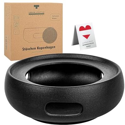 Urban Lifestyle Stövchen Porzellan Schwarz Teewärmer für Teekanne Ø 17 cm Teekannen Stövchen passend für Kopenhagen Teekanne 1,6L Warmhalter Tee Urban Lifestyle Stövchen Porzellan Schwarz Teewärmer für Teekanne Ø 17 cm Teekannen Stövchen passend für Kopenhagen Teekanne 1,6L Warmhalter Tee