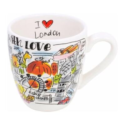 Blond Amsterdam Mini-Becher London, 200ml Keramik, London Stadtmotive, Blond City Kollektion, Mikrowellengeeignet, Handwäsche empfohlen Blond Amsterdam Mini-Becher London, 200ml Keramik, London Stadtmotive, Blond City Kollektion, Mikrowellengeeignet, Handwäsche empfohlen