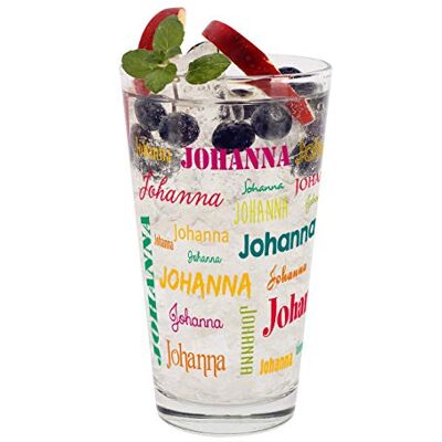 Herz & Heim ® Trinkglas mit Namen in verschiedenen Schriftarten und Farben (Bunt) Herz & Heim ® Trinkglas mit Namen in verschiedenen Schriftarten und Farben (Bunt)
