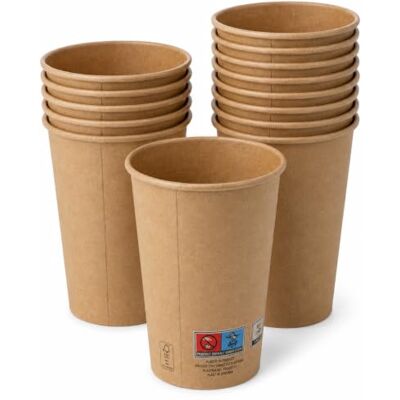 DeinPack 200 Kaffeebecher 450 ml 16 oz braun Pappbecher Coffee to go Einweg 200 Stück, Umweltfreundlich, Pappbecher, Coffee to go Einwegbecher, Biologisch abbaubar DeinPack 200 Kaffeebecher 450 ml 16 oz braun Pappbecher Coffee to go Einweg 200 Stück, Umweltfreundlich, Pappbecher, Coffee to go Einwegbecher, Biologisch abbaubar