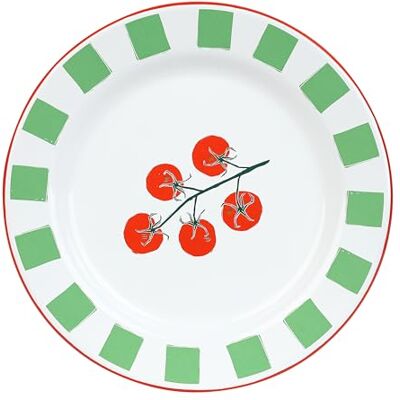 Talking Tables Bon Appetit handgefertigter 20 cm Emaille-Essteller mit Tomaten-Design, bruchfest & spülmaschinengeeignet, wiederverwendbares Geschirr für drinnen & draußen, Grillabende & Picknicks Talking Tables Bon Appetit handgefertigter 20 cm Emaille-Essteller mit Tomaten-Design, bruchfest & spülmaschinengeeignet, wiederverwendbares Geschirr für drinnen & draußen, Grillabende & Picknicks