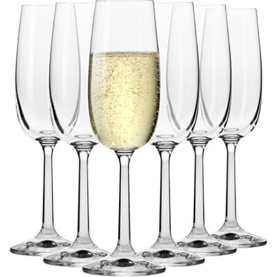 Krosno Sekt- und Prosecco Gläser 175 ml – 6er Set – Pure Kollektion – Bleifreies Kristallglas – Schlanker, Eleganter und Zeitloser Stil Krosno Sekt- und Prosecco Gläser 175 ml – 6er Set – Pure Kollektion – Bleifreies Kristallglas – Schlanker, Eleganter und Zeitloser Stil