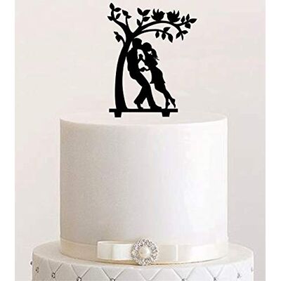 edelstahlheini.de Cake Topper Paar am Baum Kuss,Tortenstecker, Tortenfigur Acryl, Hochzeit Wedding Hochzeitstorte (Schwarz) Art.Nr. 5191 edelstahlheini.de Cake Topper Paar am Baum Kuss,Tortenstecker, Tortenfigur Acryl, Hochzeit Wedding Hochzeitstorte (Schwarz) Art.Nr. 5191