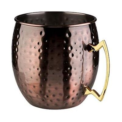 APS 93330 Moscow Mule Flaschenkühler mit Hammerad Oberfläche, Edelstahl, Antike Kupfer-Optik, Ø 20 x 21 cm, 5 ltr APS 93330 Moscow Mule Flaschenkühler mit Hammerad Oberfläche, Edelstahl, Antike Kupfer-Optik, Ø 20 x 21 cm, 5 ltr