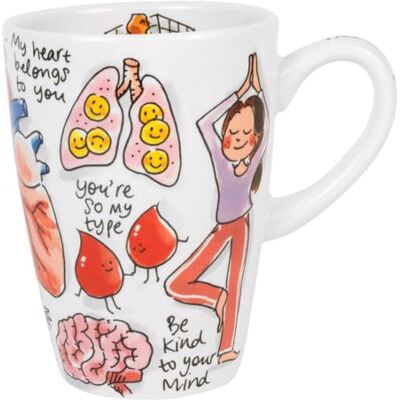 Blond Amsterdam XL-Becher Corpus My Heart, 500ml Keramik, Blond x Corpus Design, Für Kaffee & Tee, Mikrowellengeeignet, Handwäsche empfohlen Blond Amsterdam XL-Becher Corpus My Heart, 500ml Keramik, Blond x Corpus Design, Für Kaffee & Tee, Mikrowellengeeignet, Handwäsche empfohlen