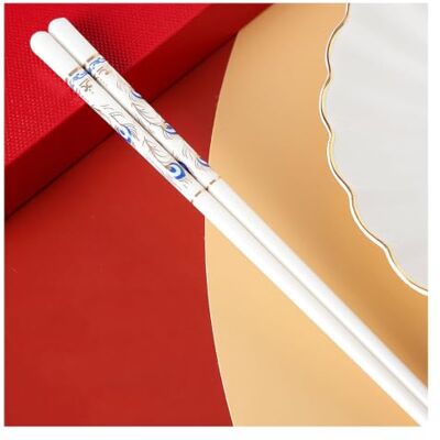 BDMRY Porzellan Essstäbchen-Geschenksets mit Etui, Keramik wiederverwendbar T 10 Paar spülmaschinenfest, rutschfest, chinesische und japanische Spülmaschinen-feste Keramik-Edelstöcke, asiatisches BDMRY Porzellan Essstäbchen-Geschenksets mit Etui, Keramik wiederverwendbar T 10 Paar spülmaschinenfest, rutschfest, chinesische und japanische Spülmaschinen-feste Keramik-Edelstöcke, asiatisches