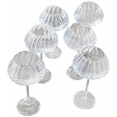 Loberon Weinglas 6er Set Minou, klar Mundgeblasenes Glas, Besondere Größe, Edler Vintage-Look Loberon Weinglas 6er Set Minou, klar Mundgeblasenes Glas, Besondere Größe, Edler Vintage-Look