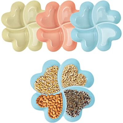 Angelkiss Stück Snackteller Obstteller mit Fächern Plastik Snack Tablett Serviertablett Wiederverwendbar Snackschale Snackteller Unterteilt Blau Apricot Rot Obst Teller Fächer für Nüsse Angelkiss Stück Snackteller Obstteller mit Fächern Plastik Snack Tablett Serviertablett Wiederverwendbar Snackschale Snackteller Unterteilt Blau Apricot Rot Obst Teller Fächer für Nüsse