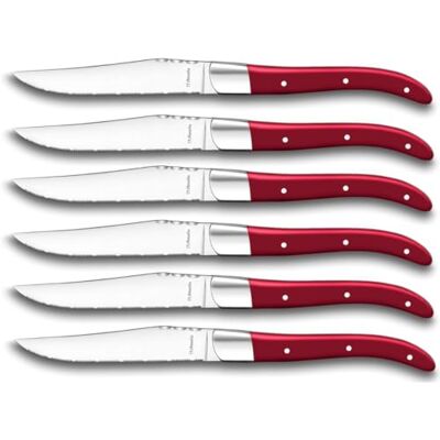 Amefa Lou Laguiole Steakmesser-Set, 6-tlg., Pakkaholz-Griffe Amefa Lou Laguiole Steakmesser-Set, 6-tlg., Pakkaholz-Griffe