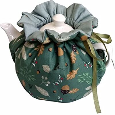 YANGSHINE Teewärmer aus Baumwolle, Vintage-Stil, dekorativ, staubdicht, mit Isolierkissen, um Tee warm zu halten, Küche, Heimdekoration für Mutter, Ehefrau, Freunde (grün) YANGSHINE Teewärmer aus Baumwolle, Vintage-Stil, dekorativ, staubdicht, mit Isolierkissen, um Tee warm zu halten, Küche, Heimdekoration für Mutter, Ehefrau, Freunde (grün)
